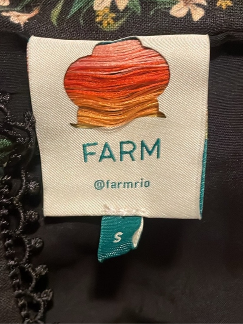 FARM Rio Black Flowers Arch Lenzing Ecovero Euroflax Mini Dress - Picture 9 of 11